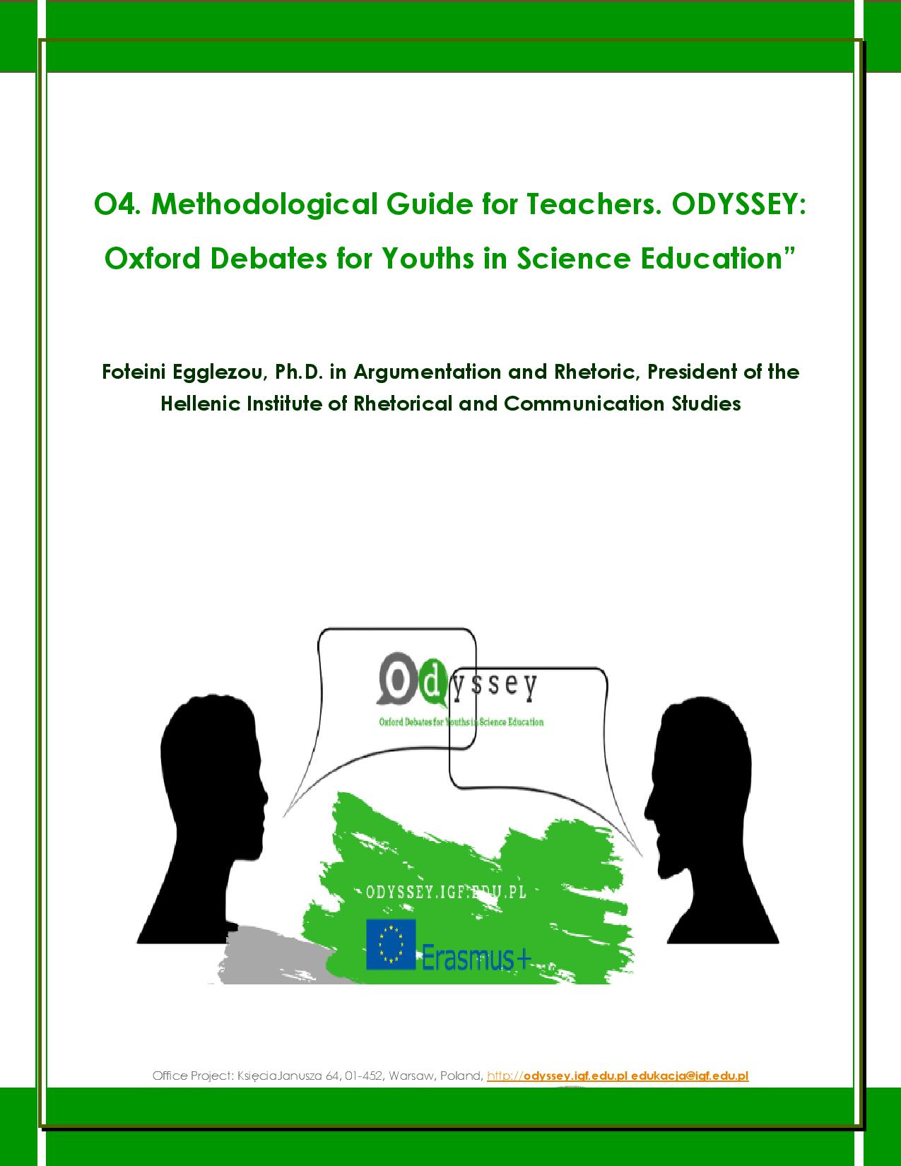 Μεθοδολογικός Οδηγός Ο4 «Οxford Debates για Νέους στη Διδακτική των Φυσικών Επιστημών» (στα Αγγλικά) 